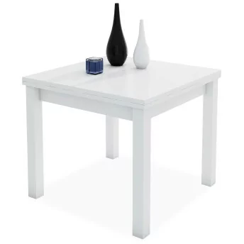 Mesa comedor extensible buen precio actual blanco 90 cm.