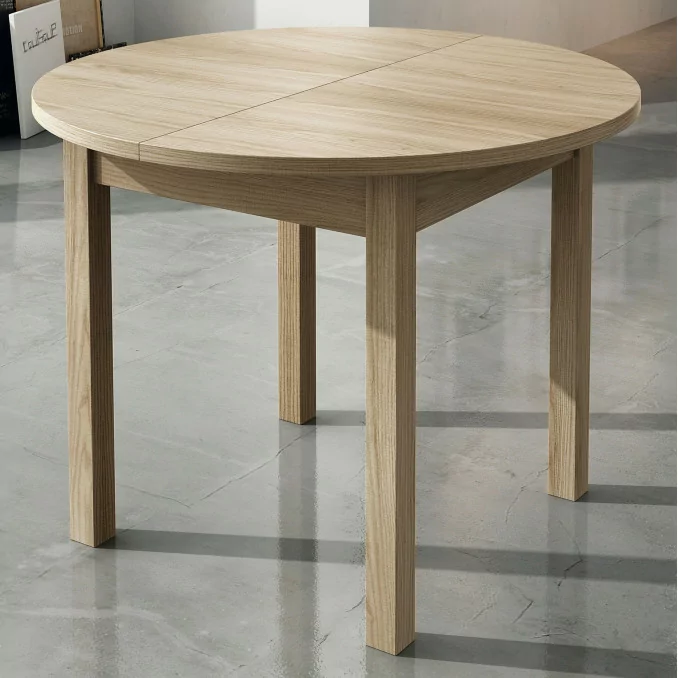 Mesa comedor redonda buen precio extensible 95 cm.