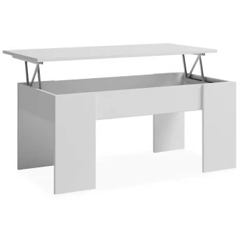 Mesa centro elevable color blanco 100x50 cm.