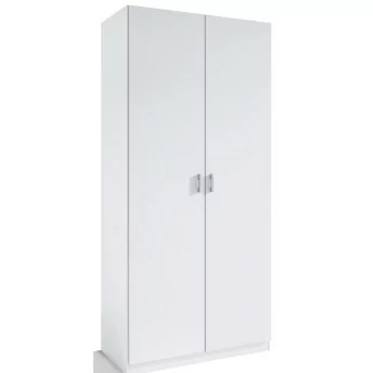 Armario 2 puertas abatibles barato color blanco 80 cm. de ancho.