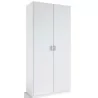 Armario 2 puertas abatibles barato color blanco 80 cm. de ancho.