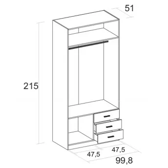 Armario 2 puertas Abenuj blanco