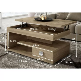 Mesa centro elevable 544 color salermo