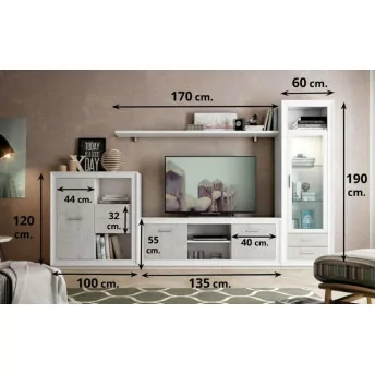 Mueble de salón 682 - 295 cm.