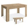 Mesa comedor extensible Bass naturale 140x90 cm.