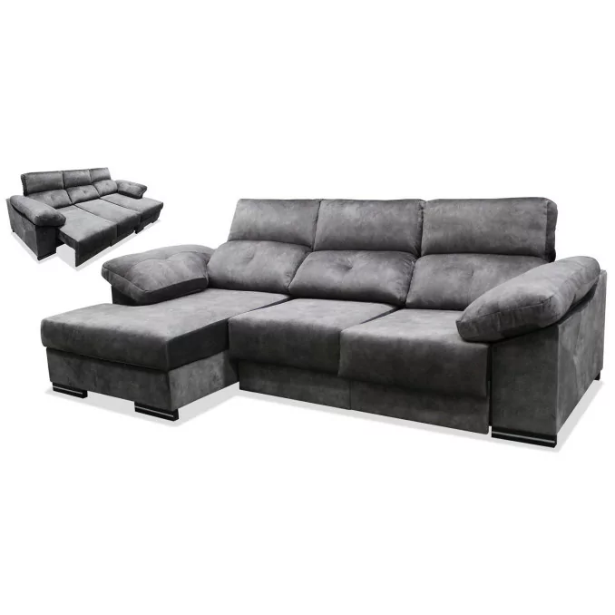 Sofá cheslong cama Vogue 280 cm. asientos ultra...