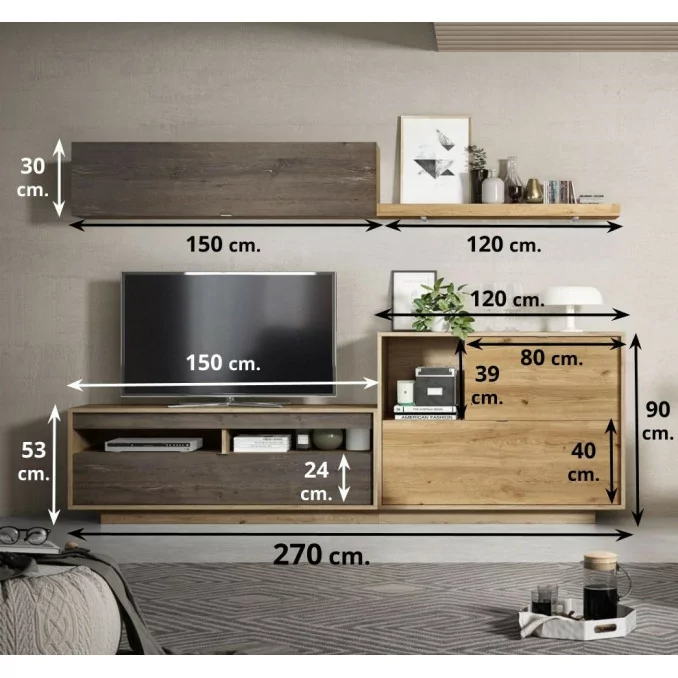 Mueble de sala de estar Nº736 270 cm.