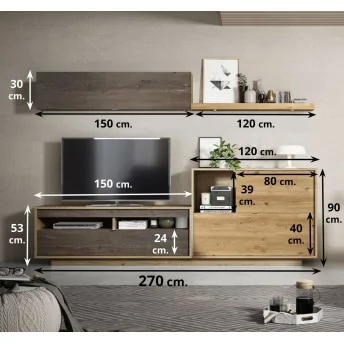 Mueble de sala de estar Nº736 270 cm.