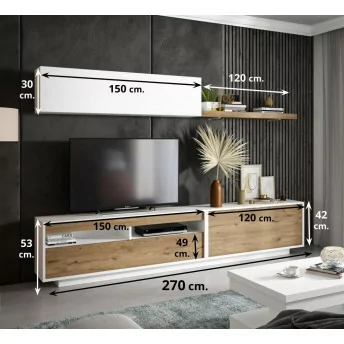 Mueble de comedor Nº737-A 270 cm. Colores blanco y salermo