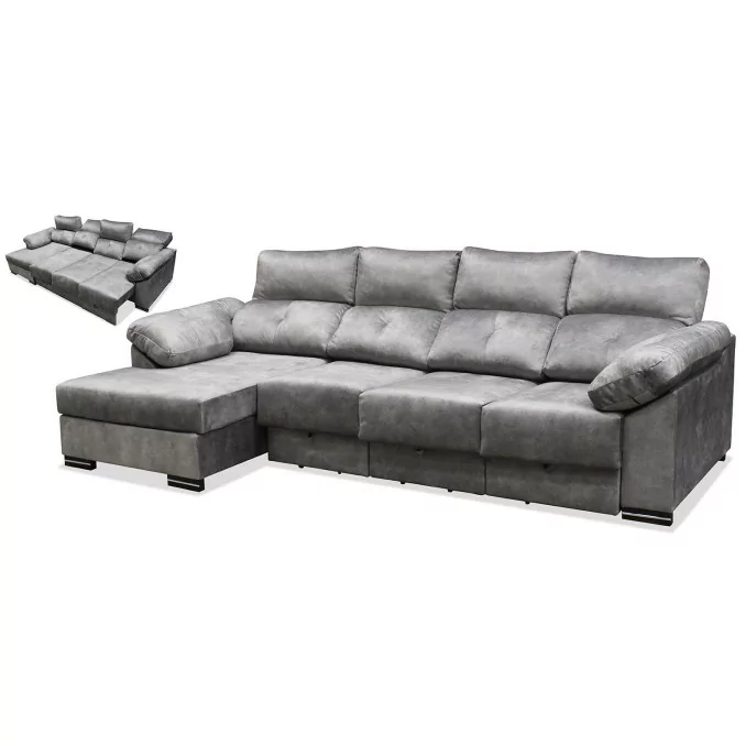 Sofá chaislong izquierdo cama Vogue 295 cm....