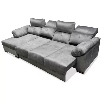Sofá chaislong izquierdo cama Vogue 295 cm. asientos ultra extensibles