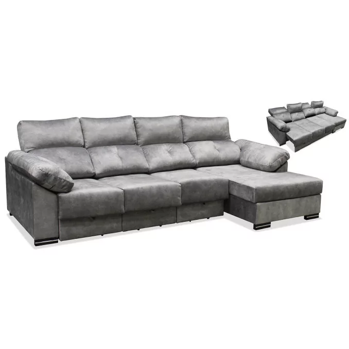 Sofá chaislong derecho cama Vogue 295 cm....