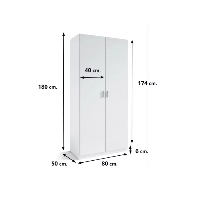 Armario 2 puertas 80 cm.