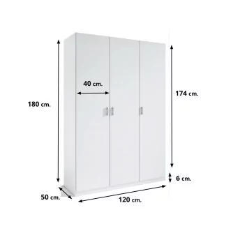 Armario 3 puertas 120 cm.