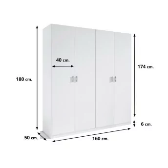Armario 4 puertas 160 cm.