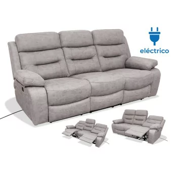 Sofá relax eléctrico Florencia 3 plazas 220 cm