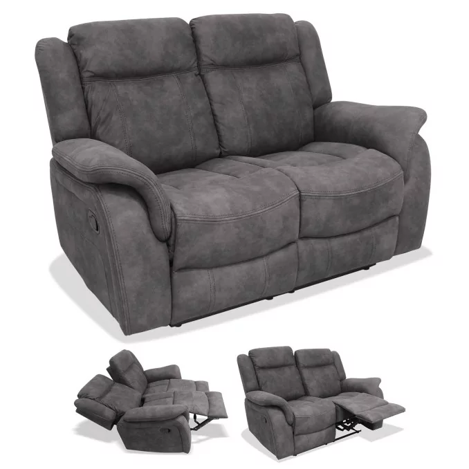 Sofá relax dos plazas 148 cm reclinable Indiana...