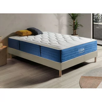 Colchón viscoelástica muelle ensacado 150x190 Titan Super Firme Altura 29 cm