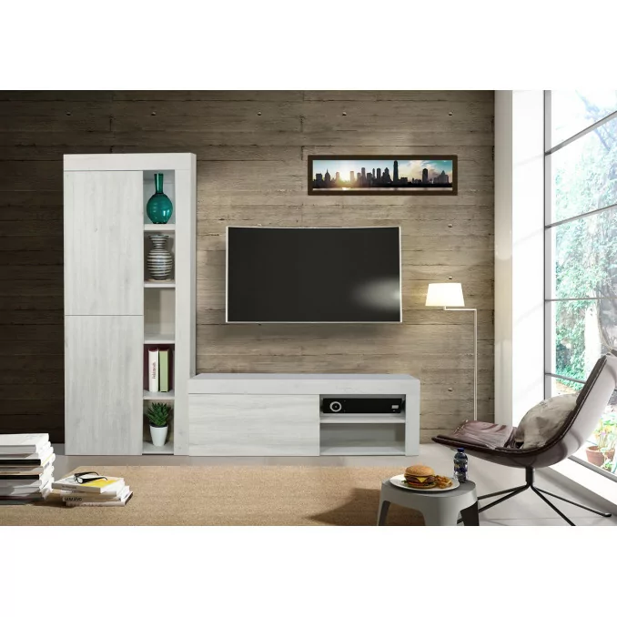 Mueble de salón Alonso II 240 cm. color polar