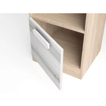 Mesa de ordenador juvenil Flash con cajones 100x74 colores sahara/albo