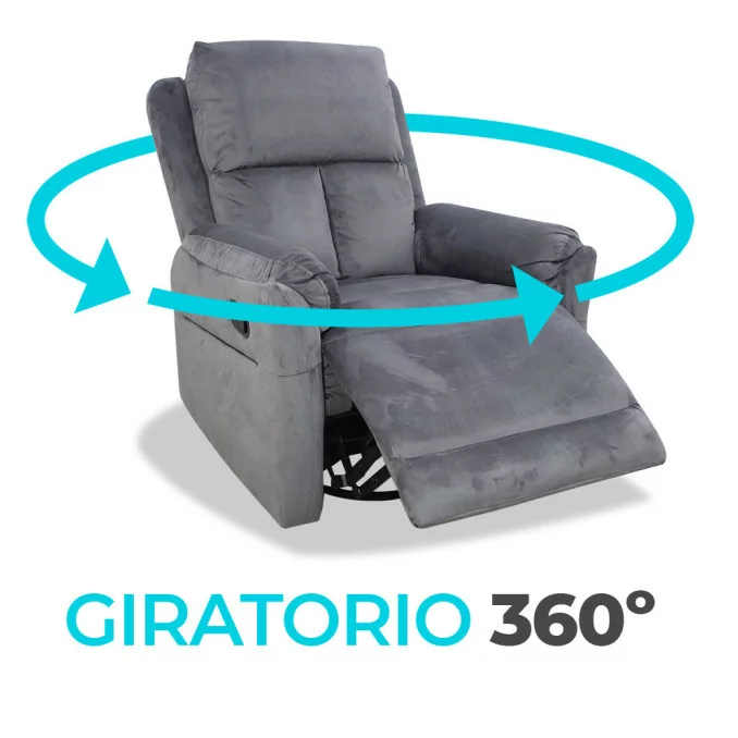 Sillón relax giratorio balancín Mercury