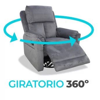 Sillón relax giratorio balancín Mercury