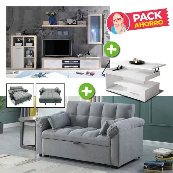 Pack ahorro salón Velázquez - Mueble librería salón +...