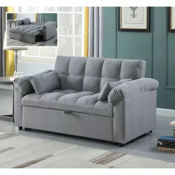 Pack ahorro salón Velázquez - Mueble librería salón + sofá cama + mesa centro elevable