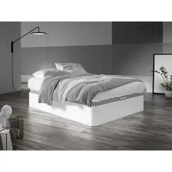 Canapé 135x190 abatible 30 mm con base tapizada blanco Berlín