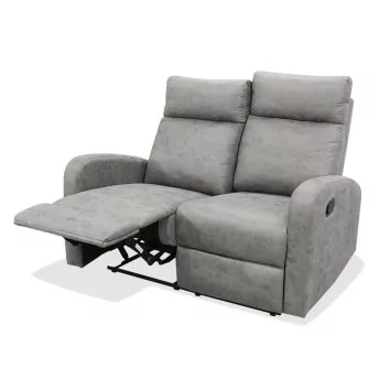 Sofá relax dos plazas Giulia 126 cm color gris