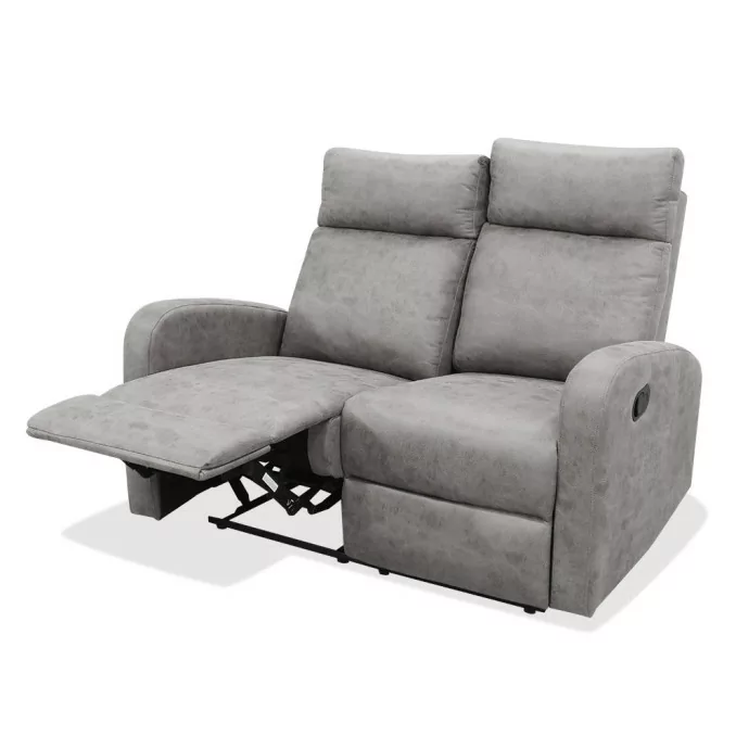 Sofá relax dos plazas Giulia 126 cm color gris