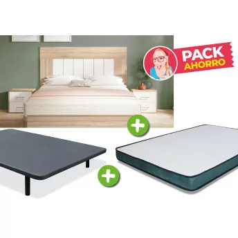 Pack Dormitorio 135x190 Aranjuez - Cabecero + 2 mesitas +...
