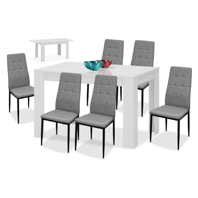 Conjunto mesa y 6 sillas comedor Isaba