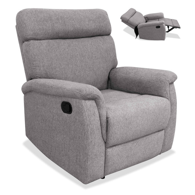 Sillón relax reclinable manual Texas color tierra
