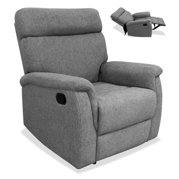 Sillón relax reclinable manual Texas gris