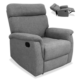 Sillón relax reclinable manual Texas gris