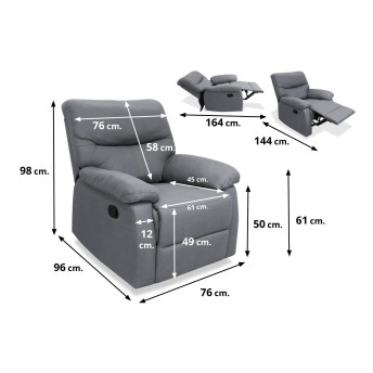 Sillón Relax gris Dexter