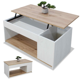 Mesa centro elevable Alonso color polar-artisan