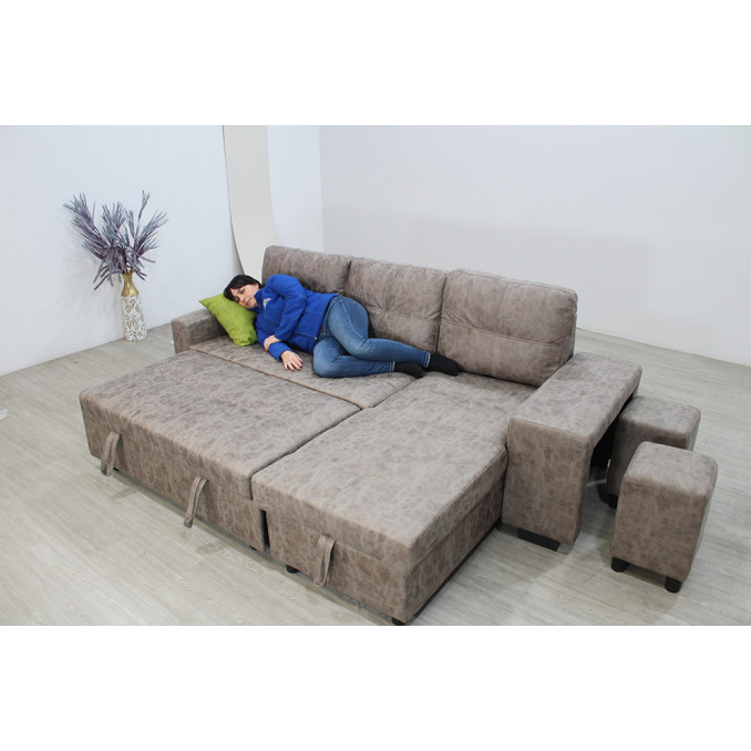 Sofá chaise longue cama Tucán 237 cm.