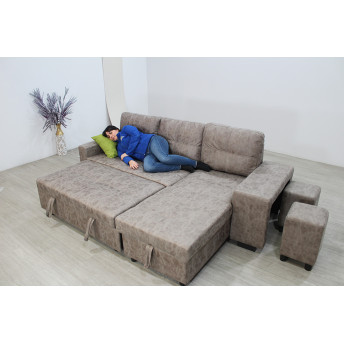 Sofá chaise longue cama Tucán 237 cm.