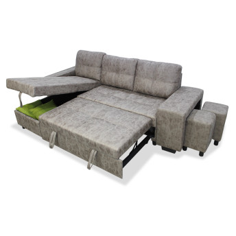 Sofá chaise longue cama Tucán 237 cm.
