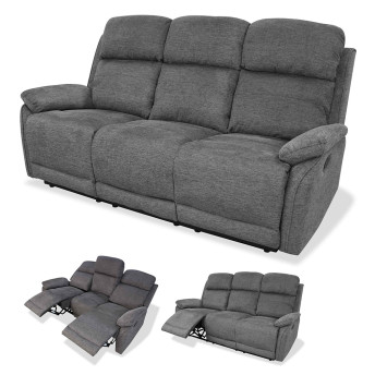 Sofá relax tres plazas Di Caprio 185 cm