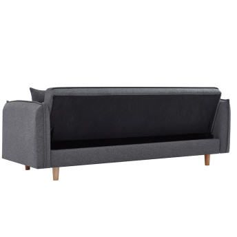 Sofá cama con arcón gran capacidad Madonna 203 cm gris