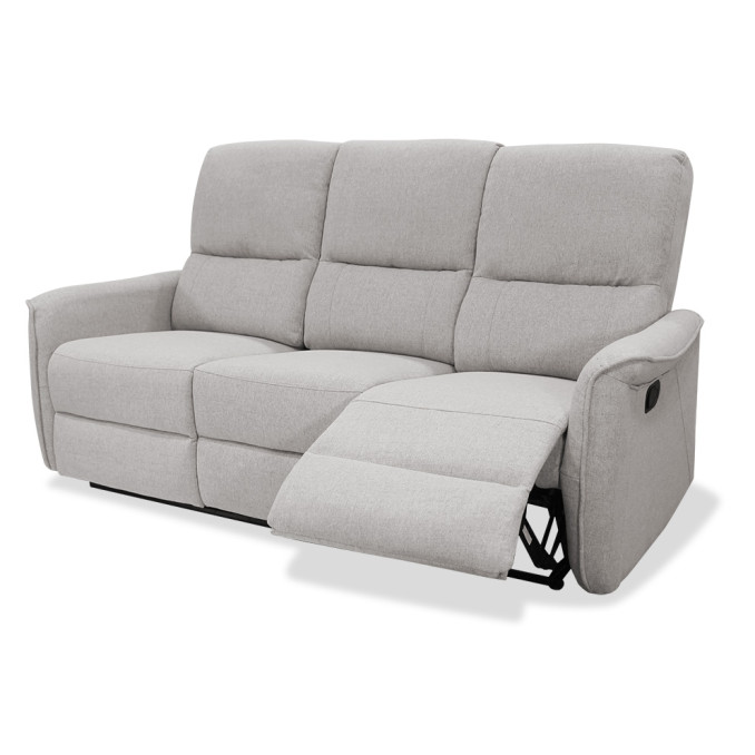 Sofá relax tres plazas manual Taycan 190 cm.