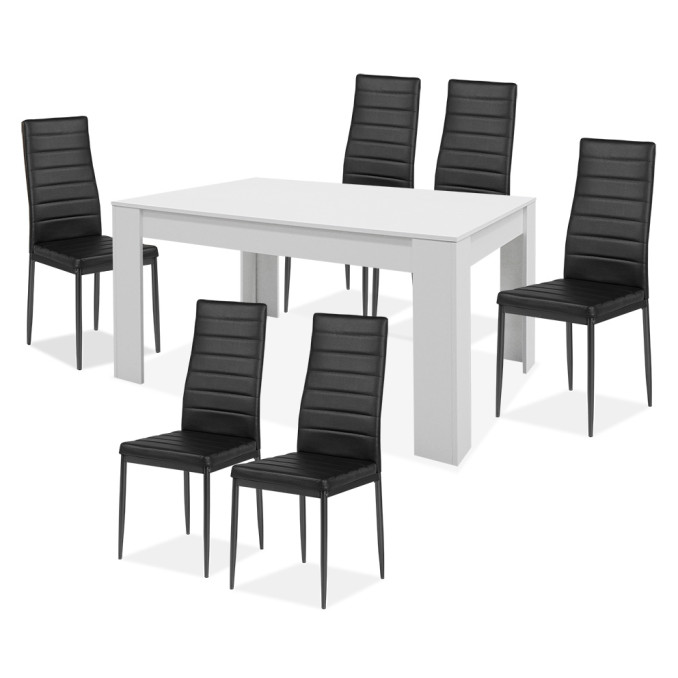 Conjunto mesa y 6 sillas Alaska