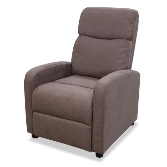 Sillón relax pushback reclinable Boom color moka gris