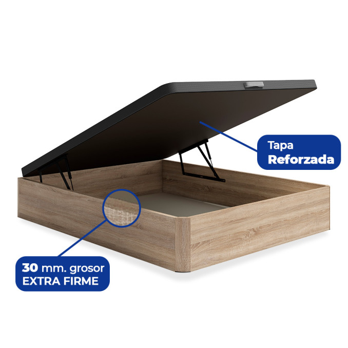 Canapé 135x200 abatible 30mm. con base tapizada...