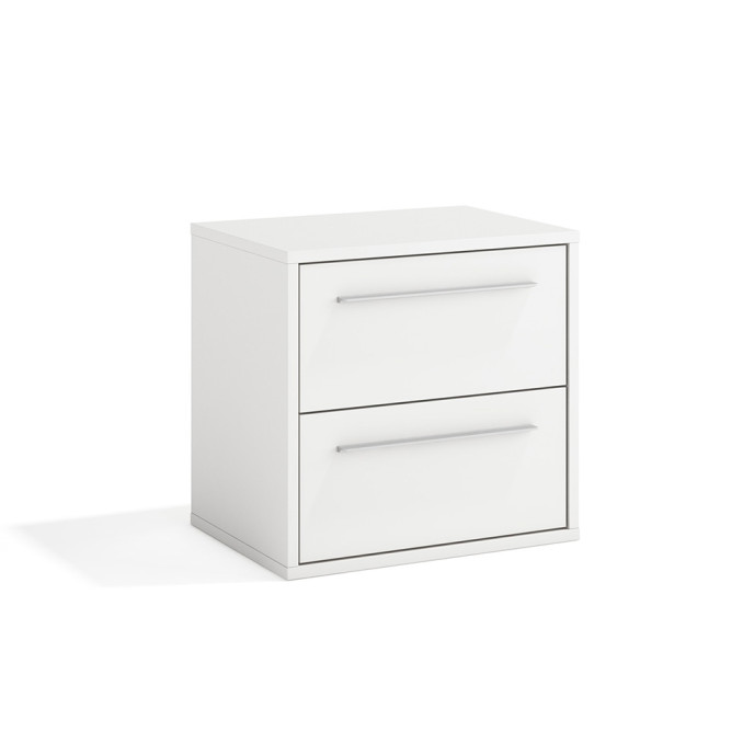 Mesita 2 cajones montada blanca Zeus