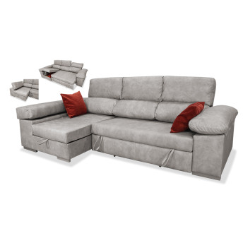 Sofá cama chaise longue izquierda Supreme 285 cm