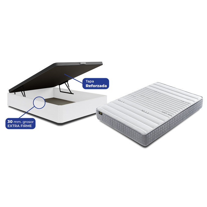 Conjunto canapé y colchón viscoelástico 135x190...